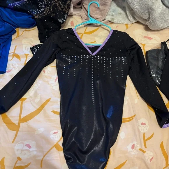Purple or Black competitive gymnastics leotard